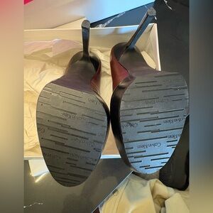 Calvin Klein Burgundy Dria Kid Skin Heel